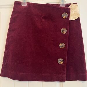 Altar’d State maroon corduroy skirt